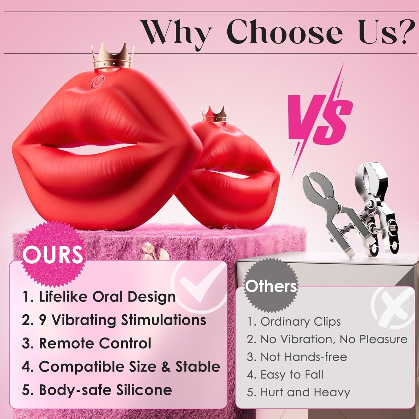 Eros - Vibromasseur à tétons Pinces à tétons BDSM