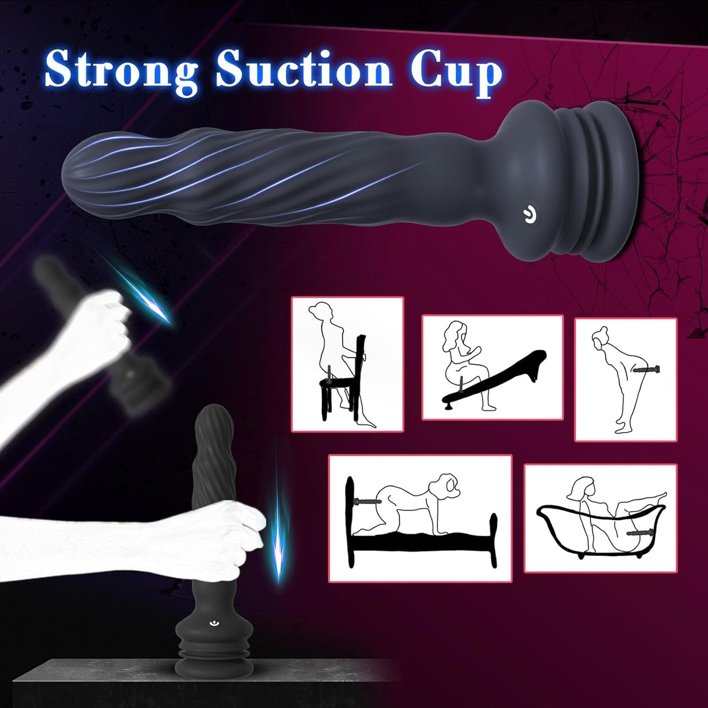 Obsidian - Masseur de prostate rotatif et frétillant Plug anal