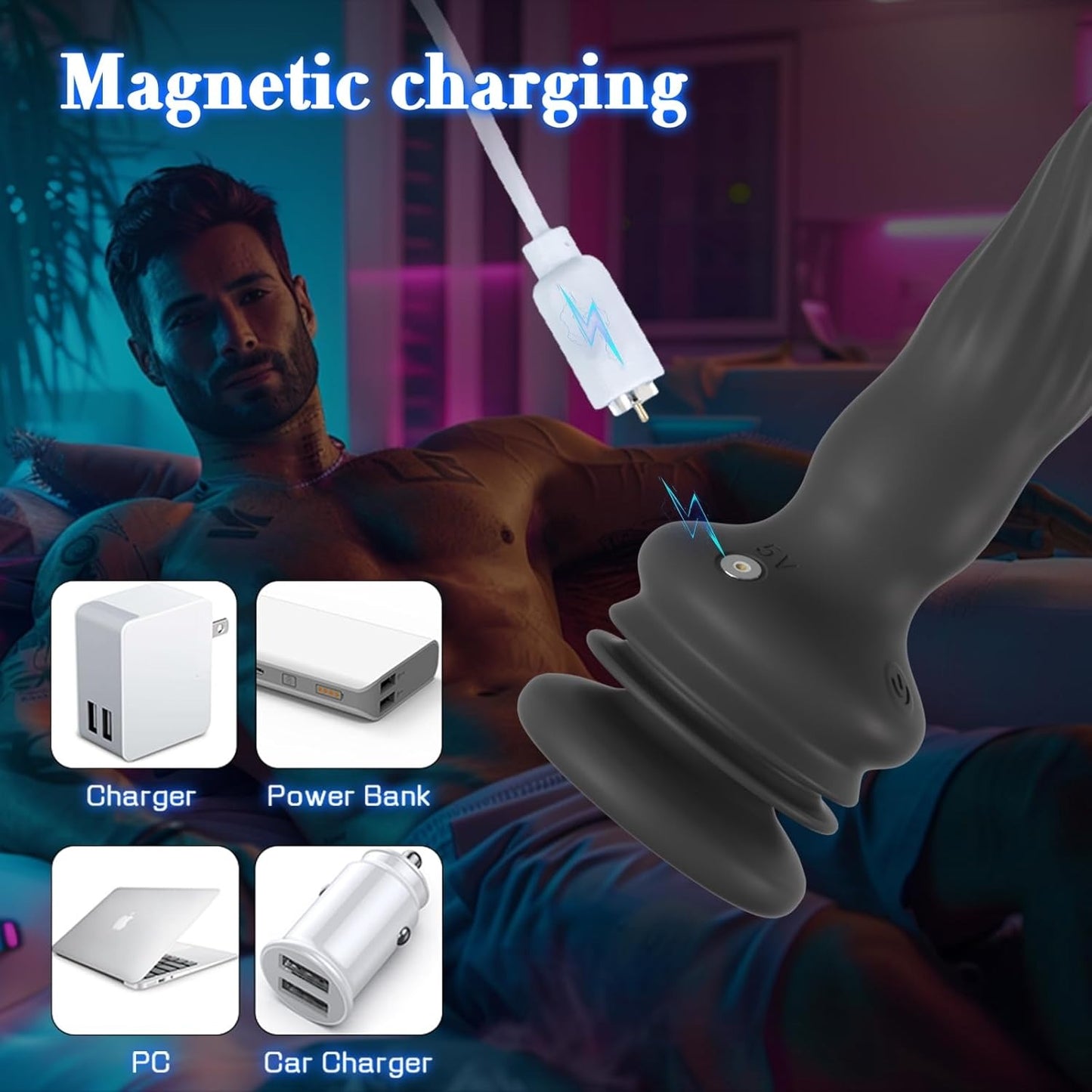 Obsidian - Masseur de prostate rotatif et frétillant Plug anal