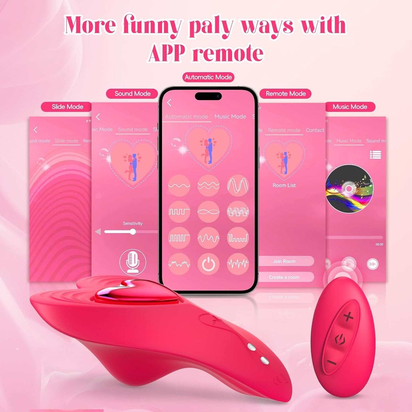 Vibromasseur portable pour couple avec application HeartBeat et télécommande