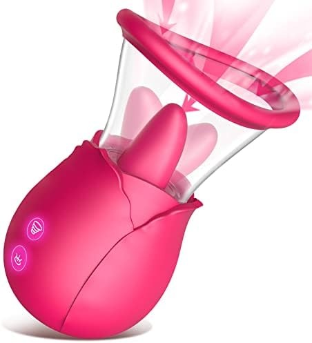 DarlingRose - Vibromasseur Rose Léchant et Suçant pour Clitoris, Mamelons et Pompe à Vide