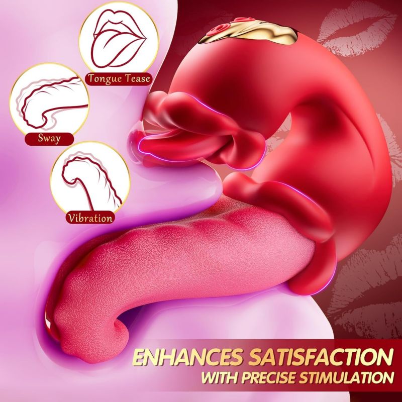 Vibromasseurs de langue OctoLick pour jeux de couples féminins