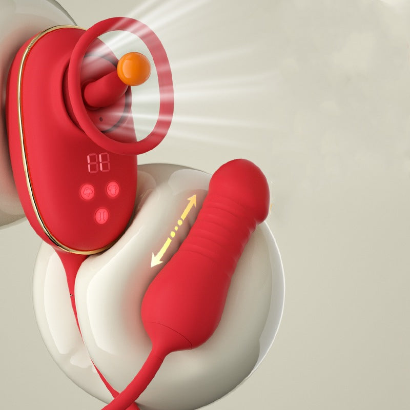 Opula - Vibromasseur suceur de clitoris et de langue avec stimulateur de poussée