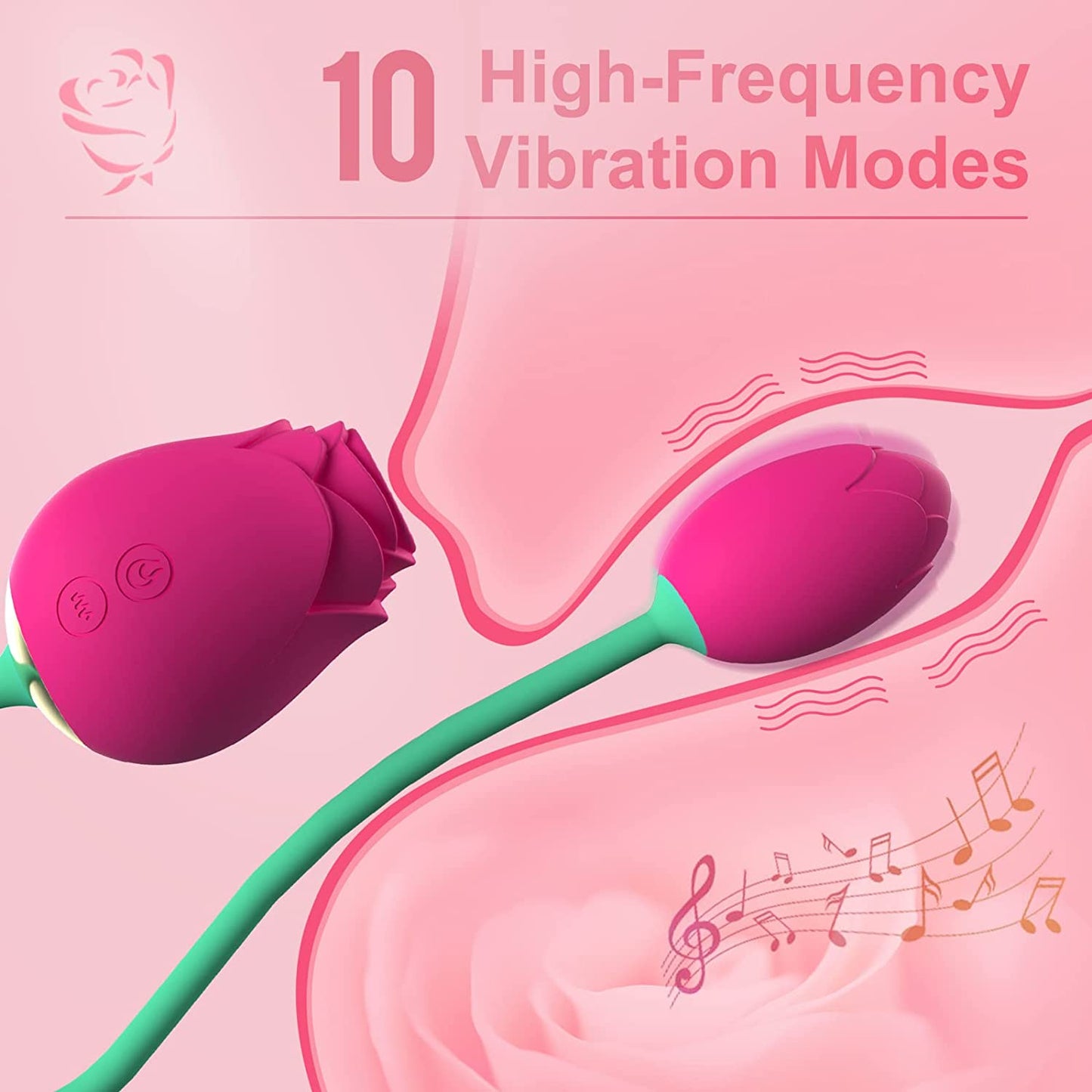 FairyRose | Vibromasseur suceur rose super silencieux avec œuf