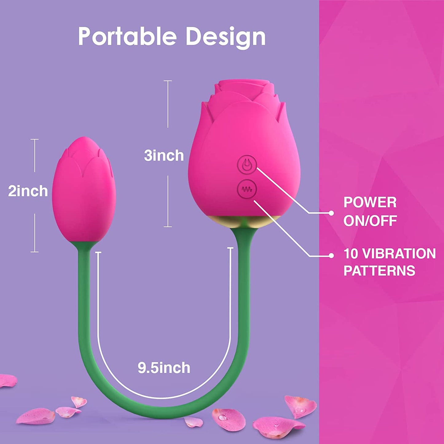FairyRose | Vibromasseur suceur rose super silencieux avec œuf