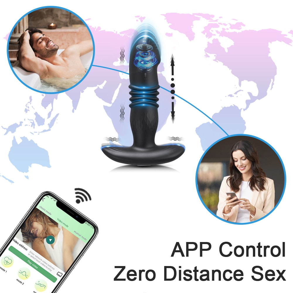 PuppyPassion - Vibromasseur anal avec plug anal et application