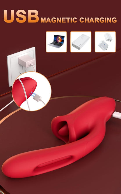 Amara - Vibromasseur à battement pour point G avec langue