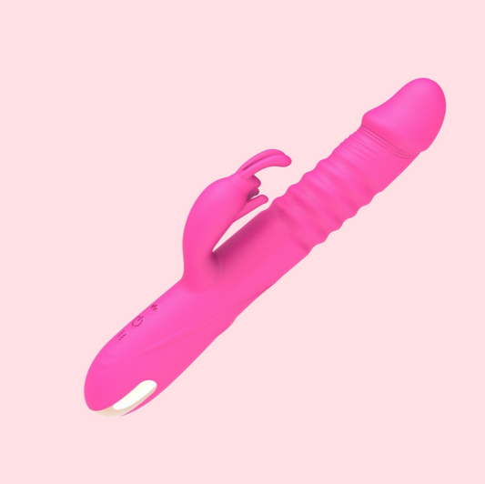 Vibromasseur lapin RRide à poussée - Stimulateur clitoridien en silicone pour femme ou couple