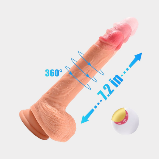 ActiveTiger - Gode réaliste vibrant 4 en 1 en silicone mains libres de 8,7 pouces