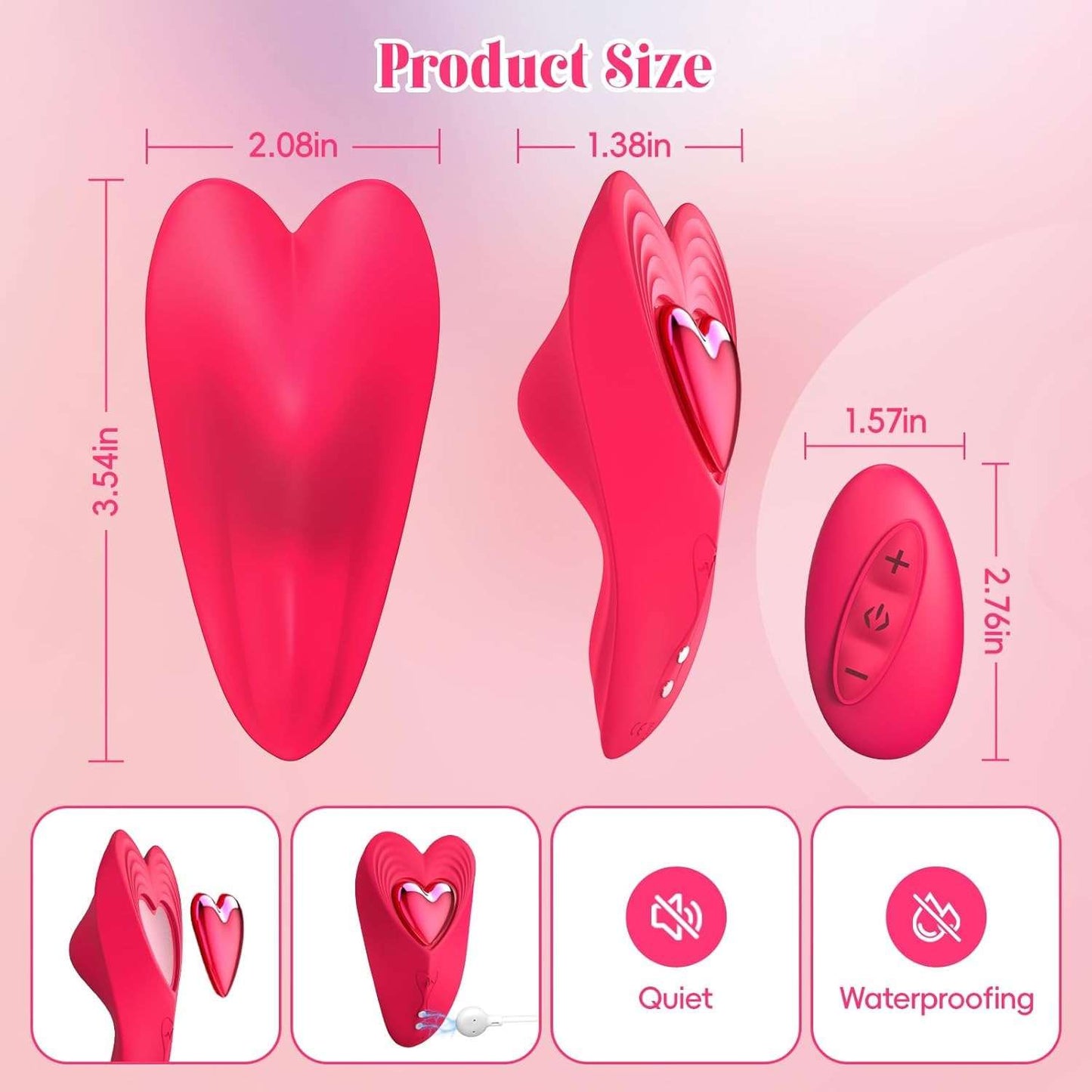 Vibromasseur portable pour couple avec application HeartBeat et télécommande 