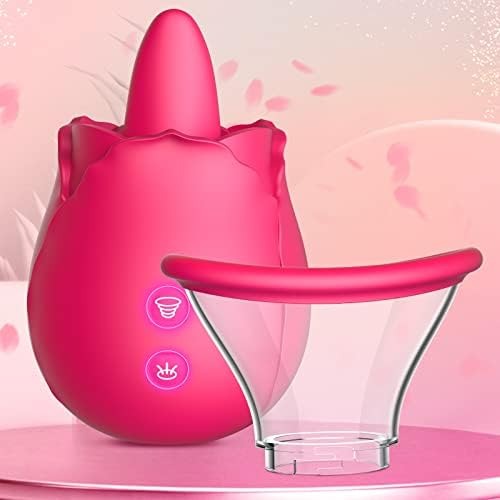 DarlingRose - Vibromasseur Rose Léchant et Suçant pour Clitoris, Mamelons et Pompe à Vide 