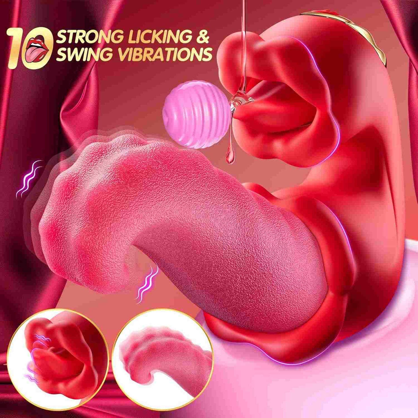 Vibromasseurs de langue OctoLick pour jeux de couples féminins