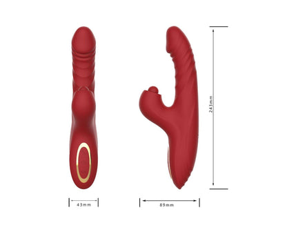 Warrior - Gode vibrateur à poussée pour femmes et couples 