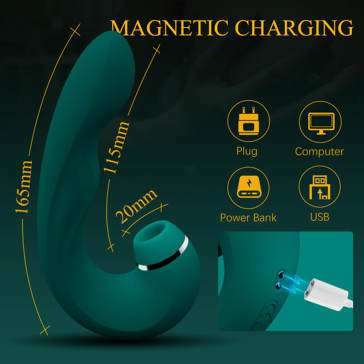 JuicyFig - Stimulateur clitoridien 3 en 1 à aspiration et vibration du point G