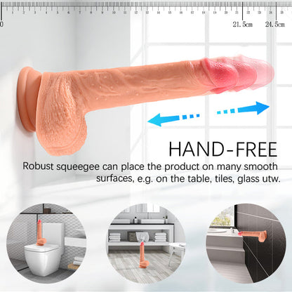 ActiveTiger - Gode réaliste vibrant 4 en 1 en silicone mains libres de 8,7 pouces