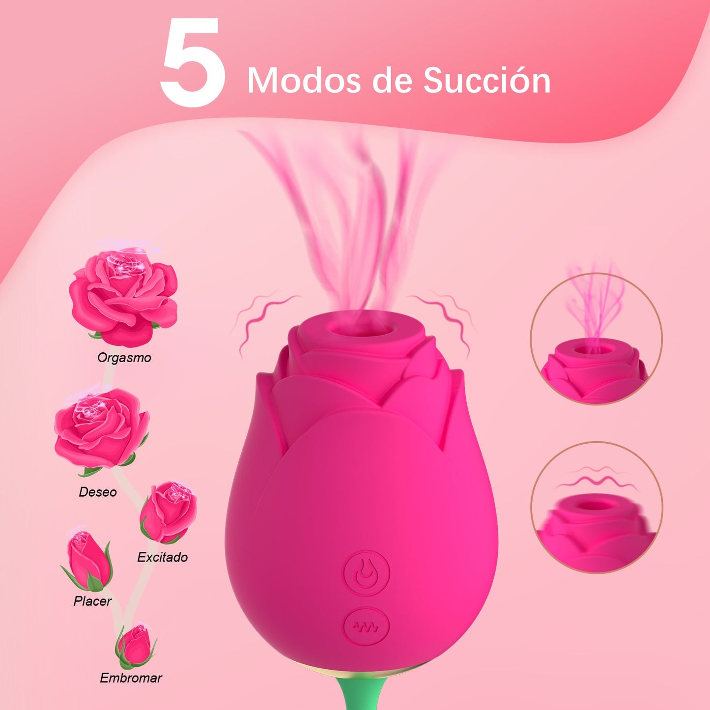 FairyRose | Vibromasseur suceur rose super silencieux avec œuf 