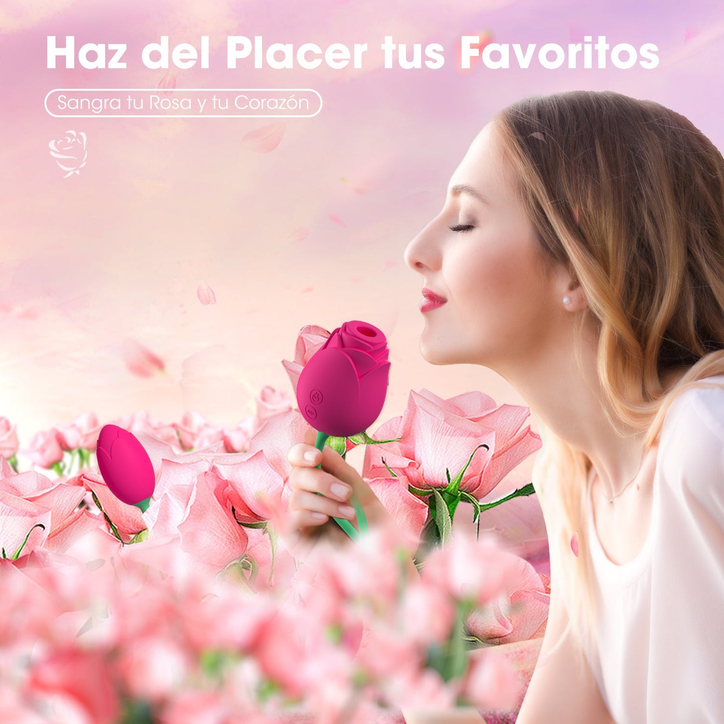 FairyRose | Vibromasseur suceur rose super silencieux avec œuf 
