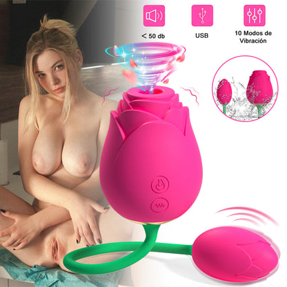 FairyRose | Vibromasseur suceur rose super silencieux avec œuf 